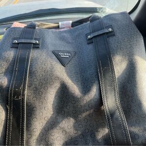 GUESS Charcoal and Black Duffel Bag